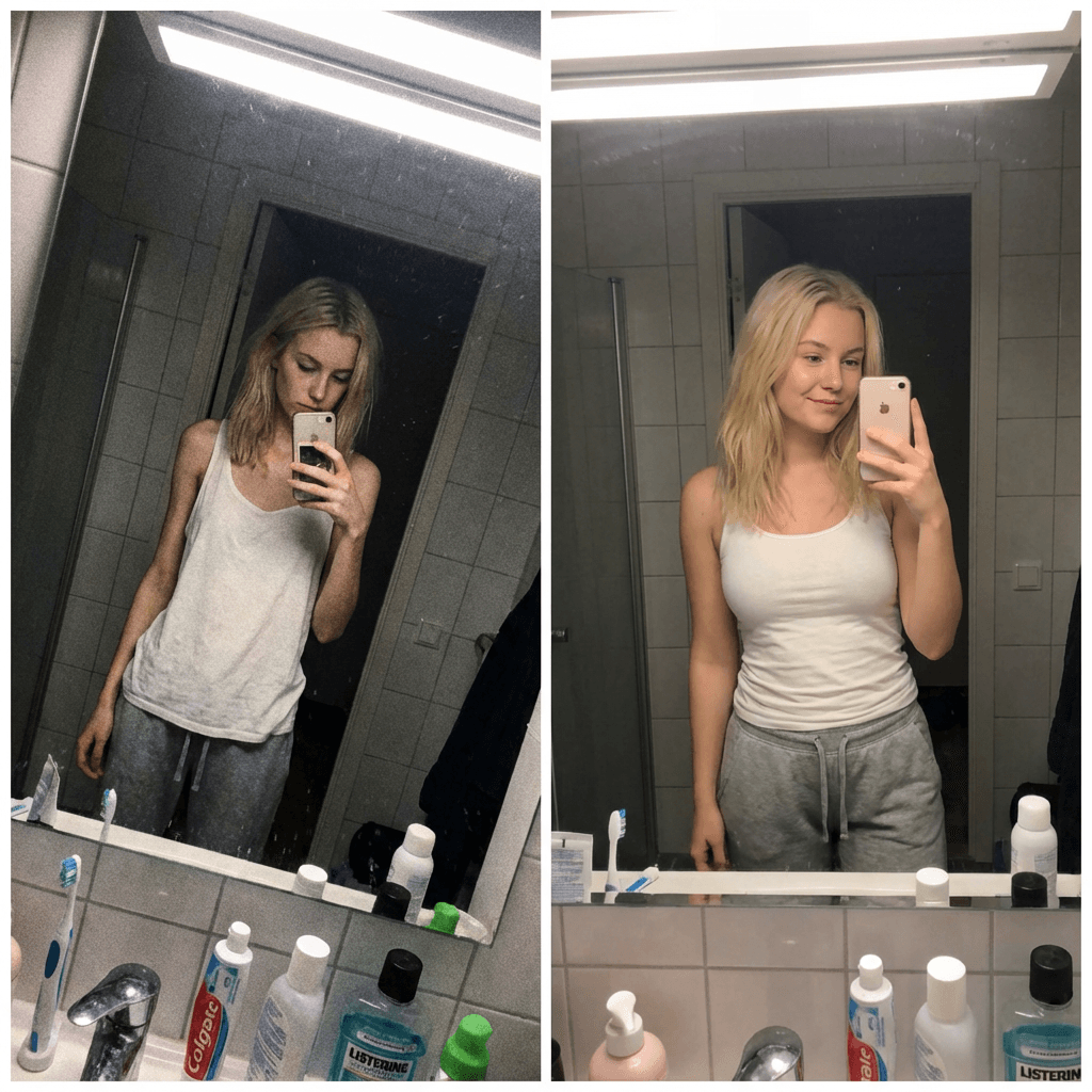 Transformare - inainte si dupa utilizarea Magic Milk